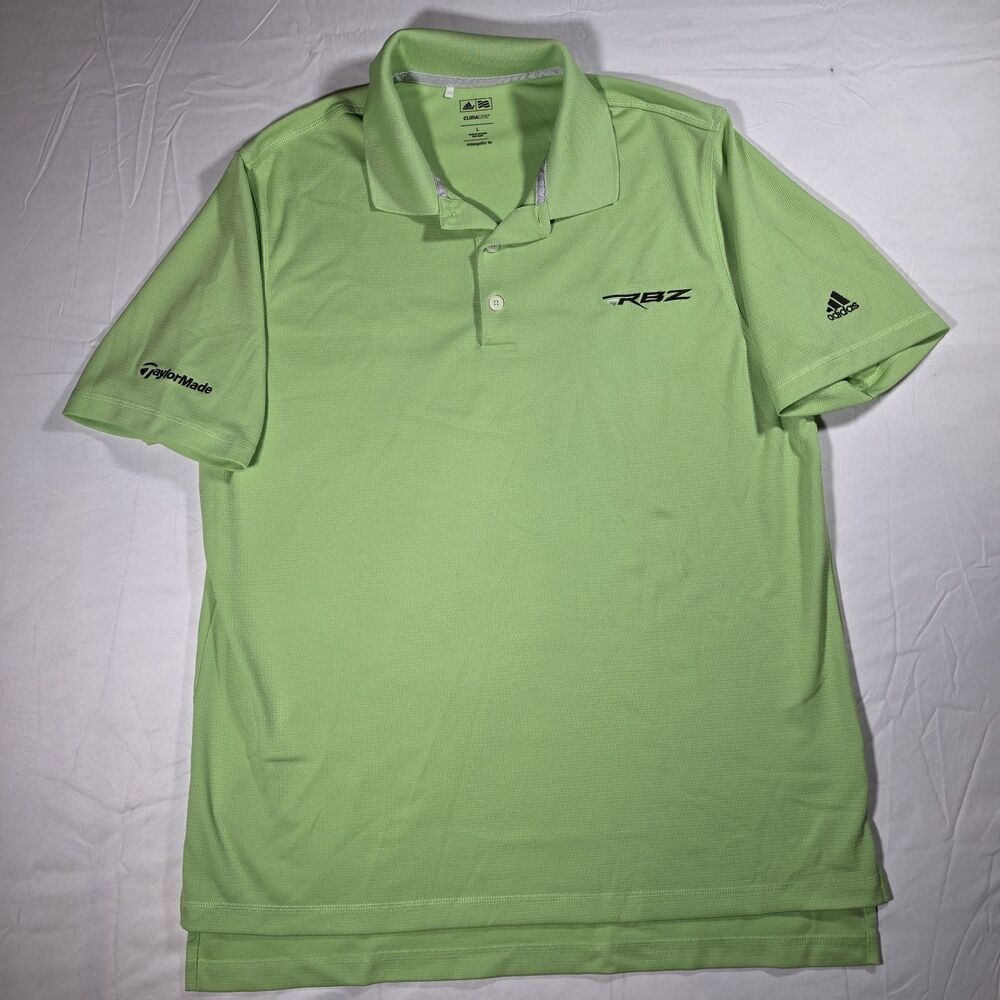 Adidas TaylorMade Men’s L Green Short Sleeved Athletic Golf Polo Shirt
